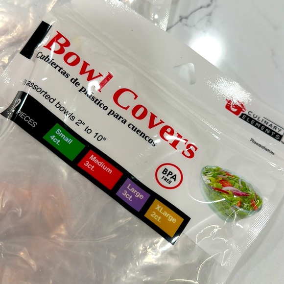 NWT Culinary Elements Bowl Covers Bundle of 2 - Picture 3 of 5